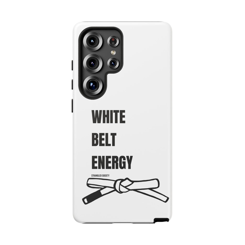 White Belt Energy, BJJ White Belt White Phone Case