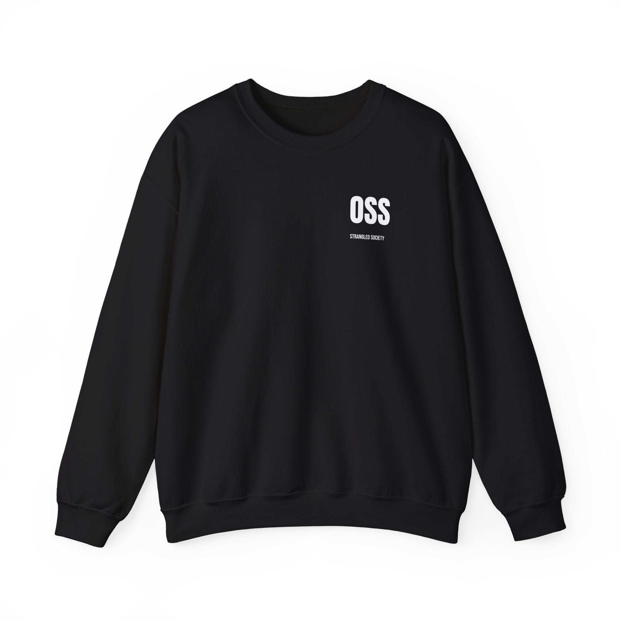 OSS, BJJ White Crewneck Sweatshirt