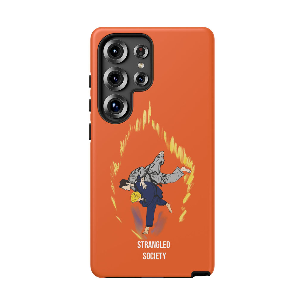 Double Leg Takedown, BJJ Double Leg Takedown Orange DBZ Energy Phone Case