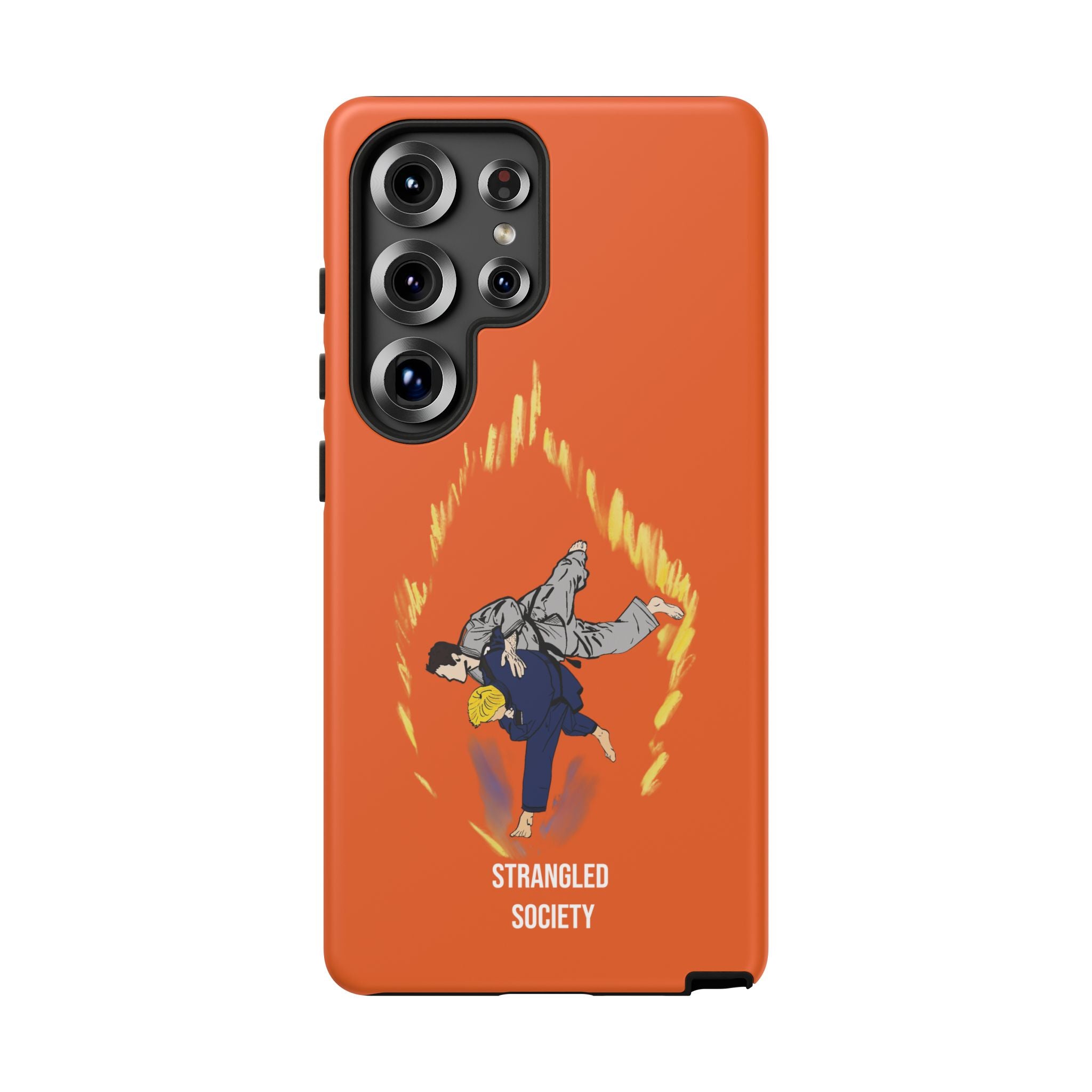 Double Leg Takedown, BJJ Double Leg Takedown Orange DBZ Energy Phone Case