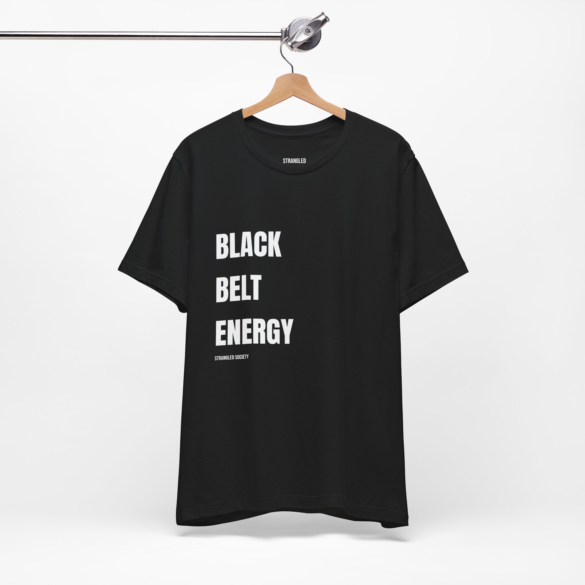 Black Belt Energy T-Shirt, BJJ Master White T Shirt