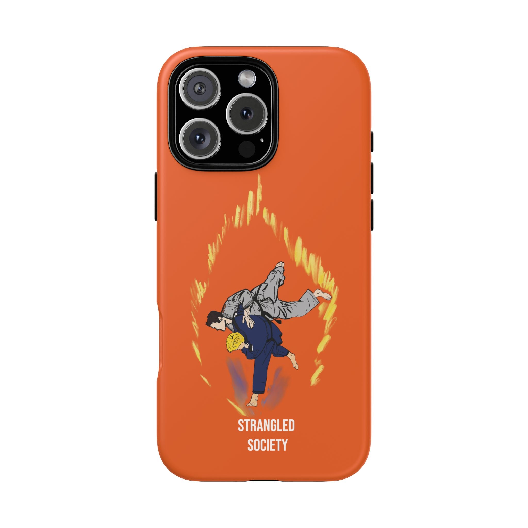 Double Leg Takedown, BJJ Double Leg Takedown Orange DBZ Energy Phone Case