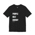 Purple Belt Energy T-Shirt, Minimalist BJJ Black T-shirt