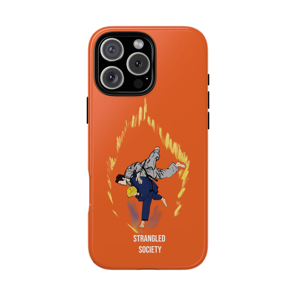 Double Leg Takedown, BJJ Double Leg Takedown Orange DBZ Energy Phone Case