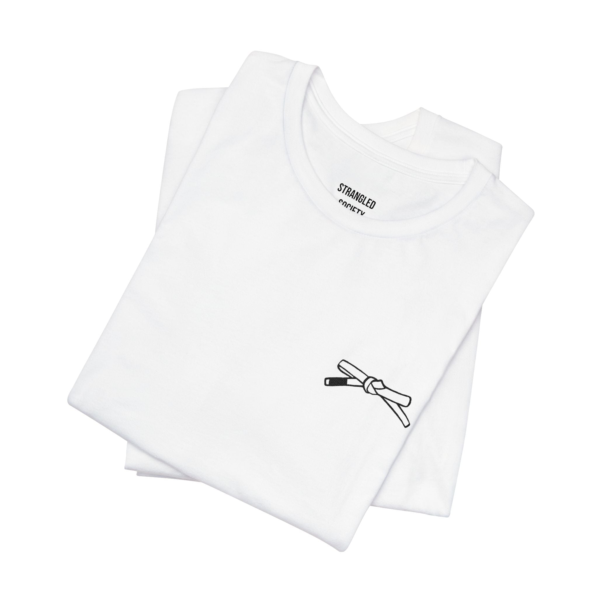 Embroidered White Belt, BJJ Tshirt
