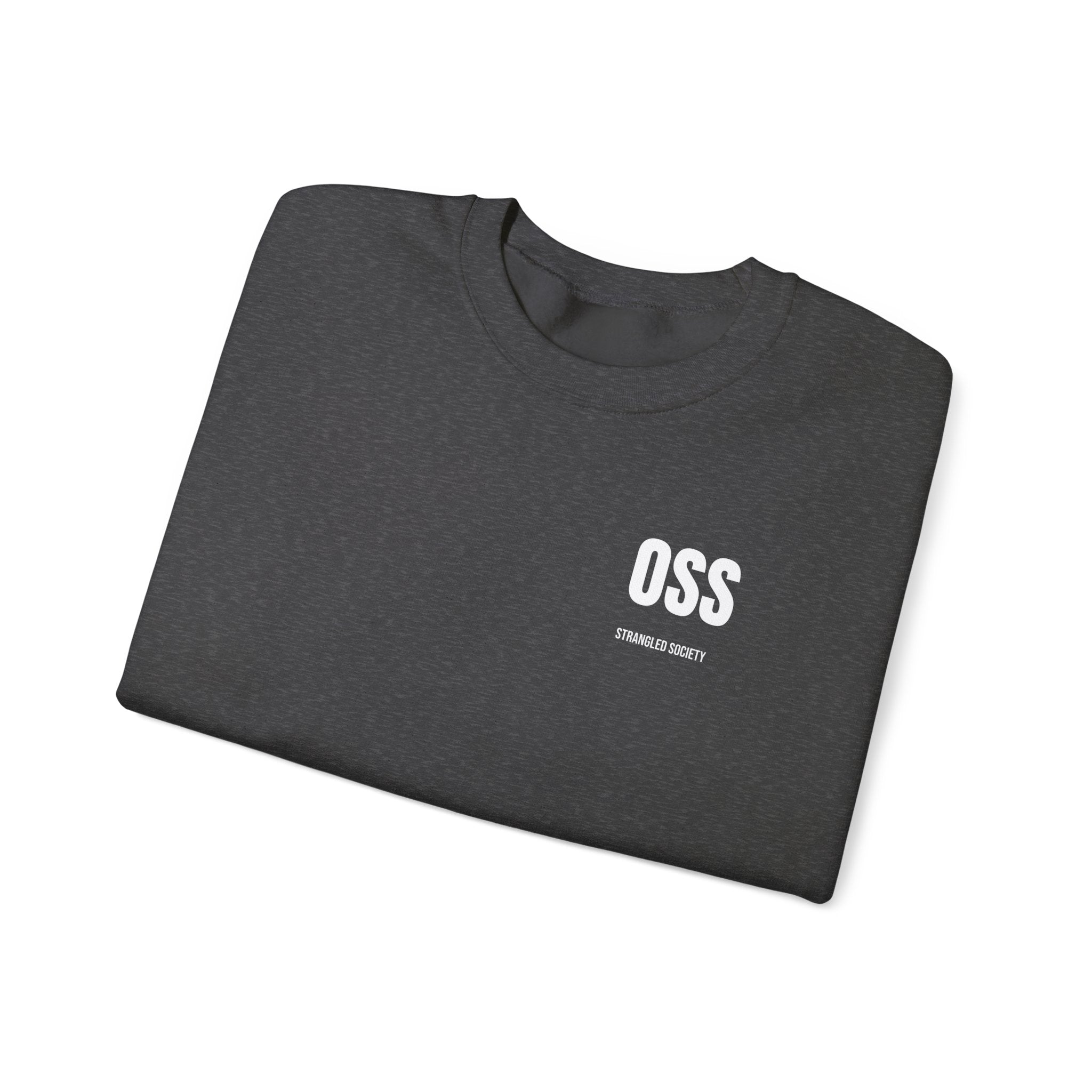 OSS, BJJ White Crewneck Sweatshirt