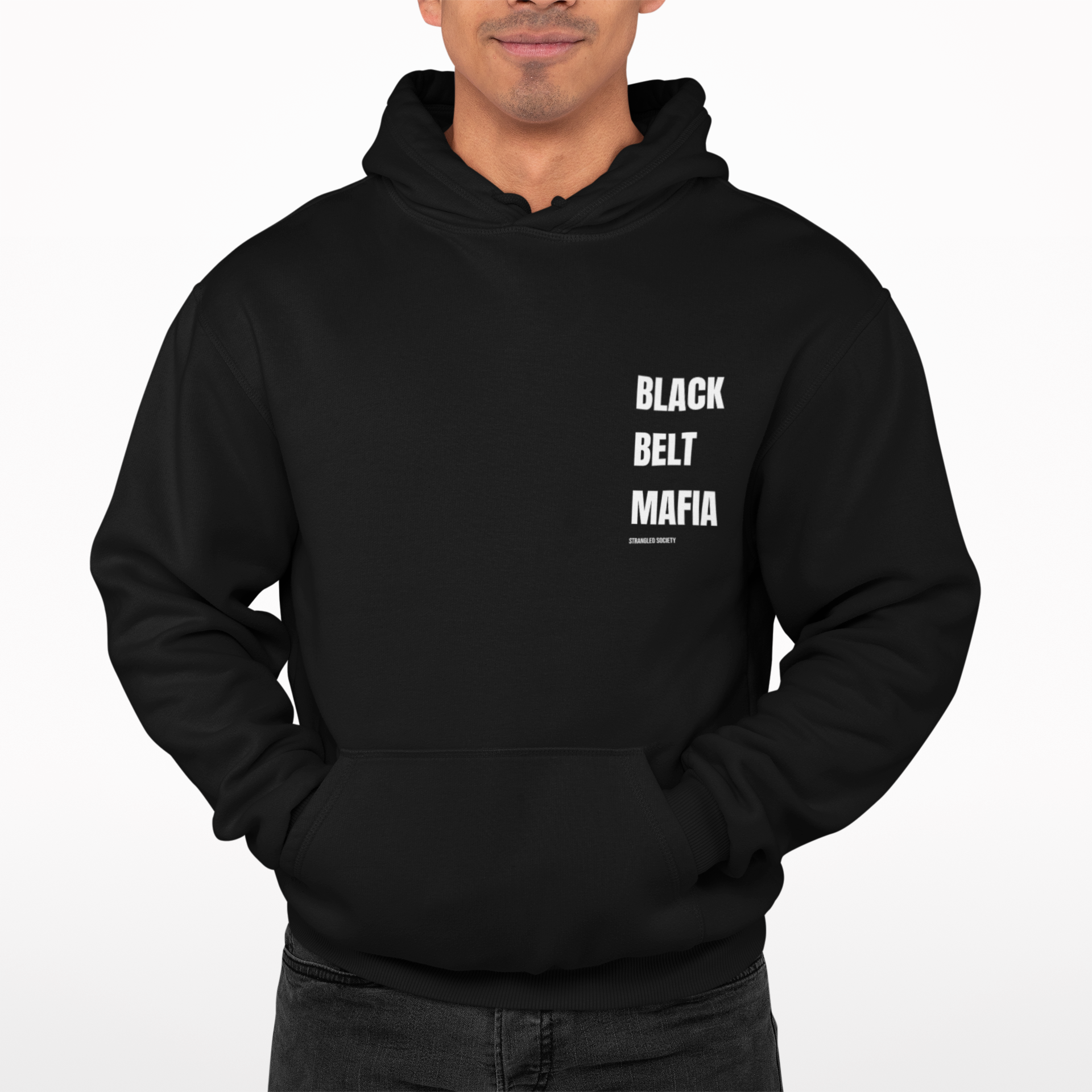 Black Belt Mafia Hoodie, BJJ Premium Crewneck Black Hoodie