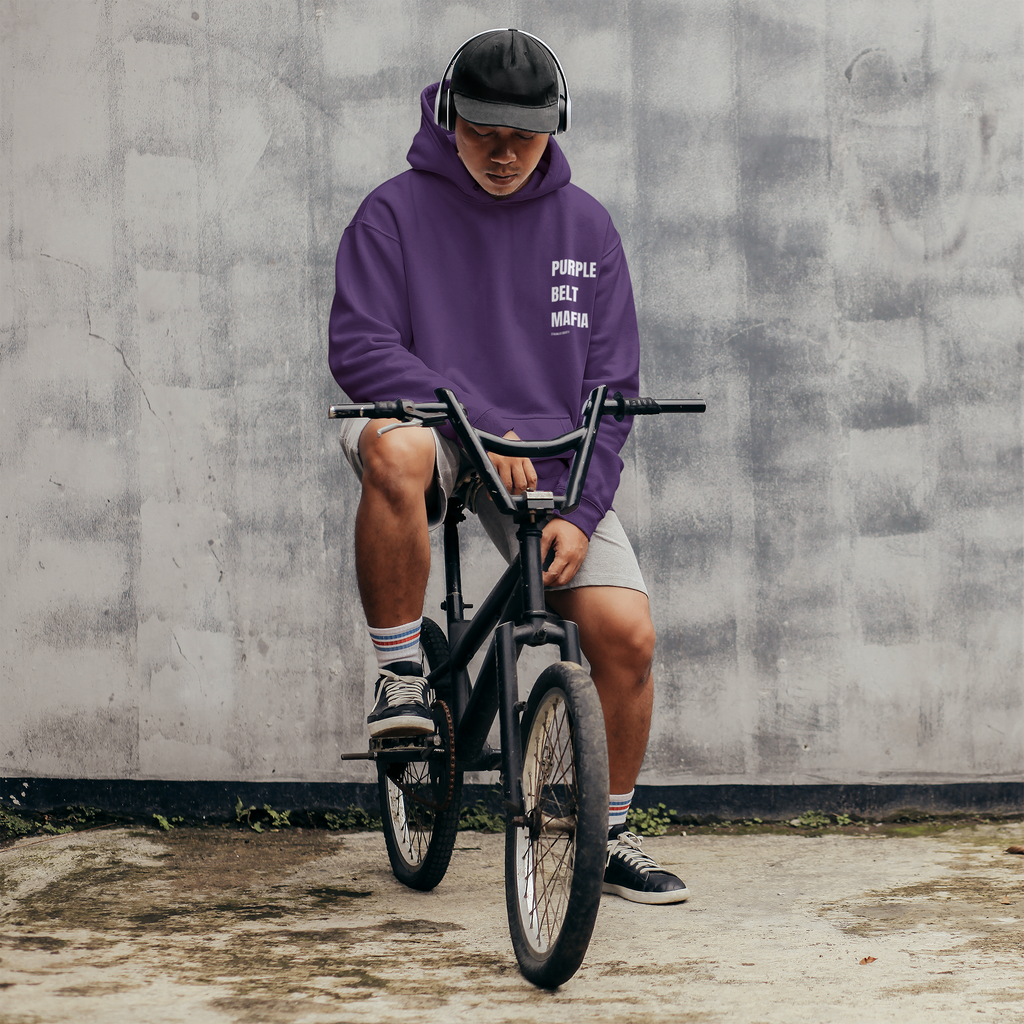 Purple Belt Mafia Hoodie, Premium Crewneck Purple Hoodie
