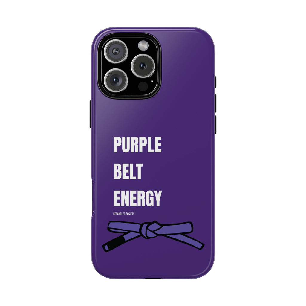 Purple Belt Energy Phone Case, BJJ Purple Belt Phone Case