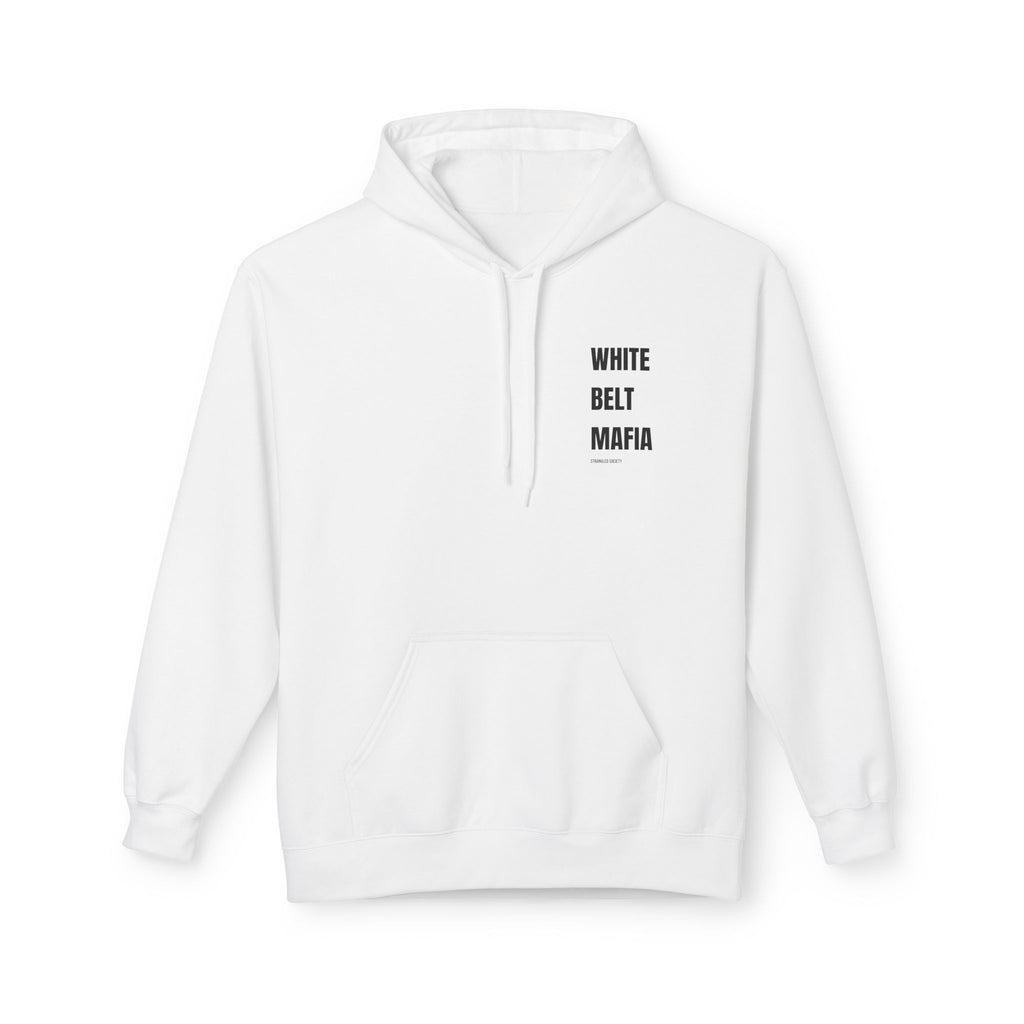 White Belt Mafia Hoodie, Premium Crewneck White Hoodie