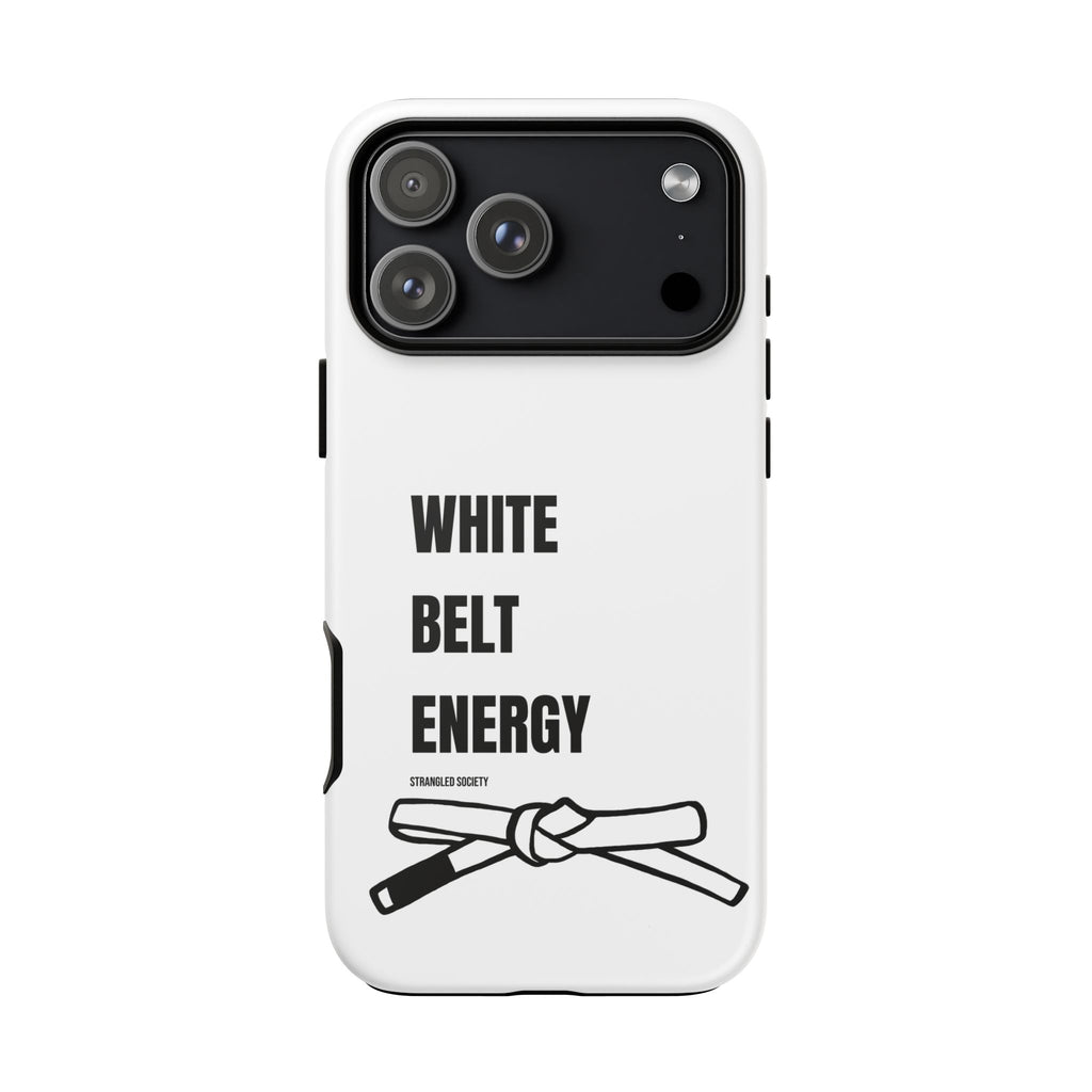 White Belt Energy, BJJ White Belt White Phone Case
