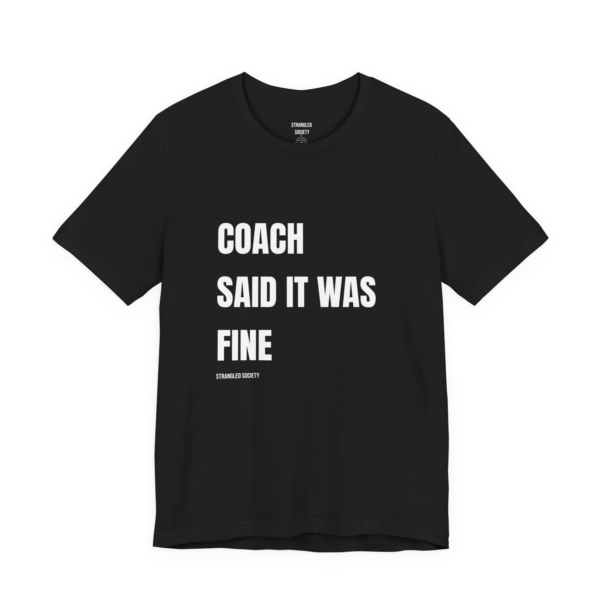 Coach Said It Was Fine Tee, BJJ Fun Black T-shirt