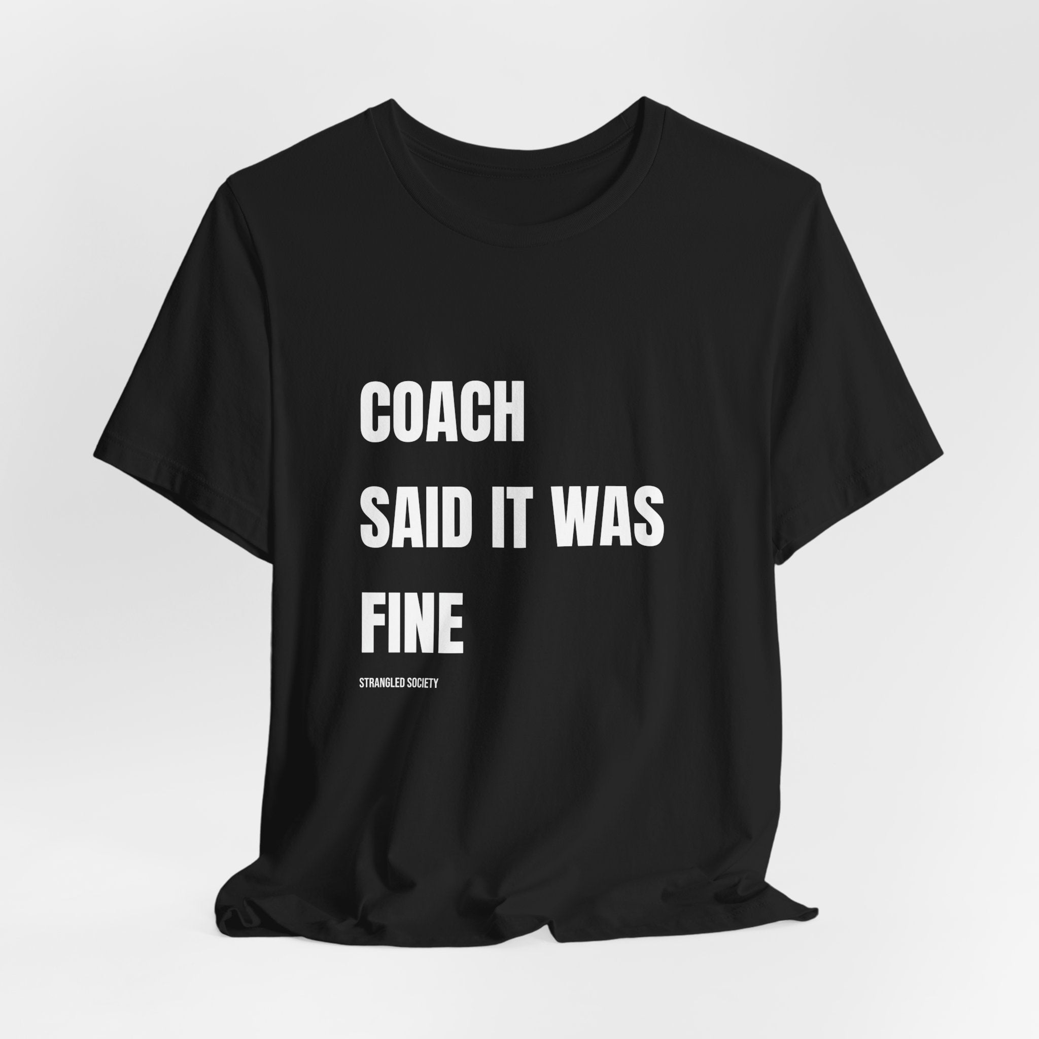 Coach Said It Was Fine Tee, BJJ Fun Black T-shirt