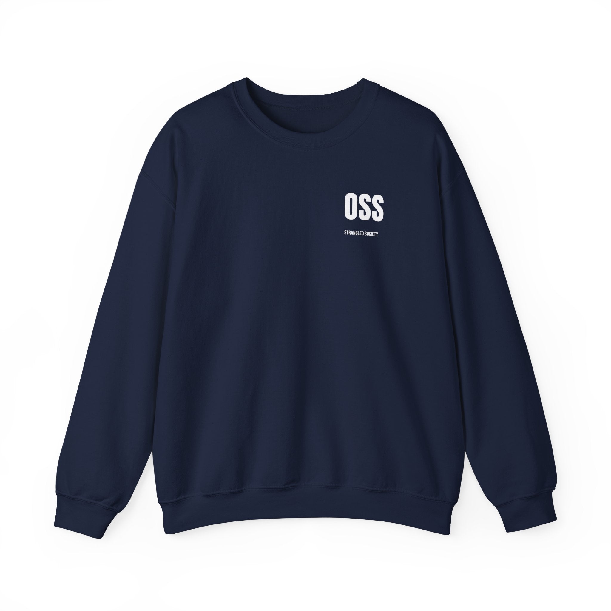 OSS, BJJ White Crewneck Sweatshirt