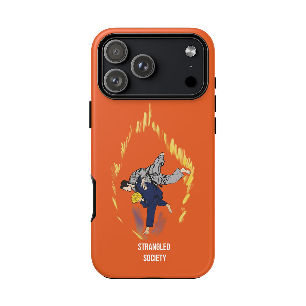 Double Leg Takedown, BJJ Double Leg Takedown Orange DBZ Energy Phone Case