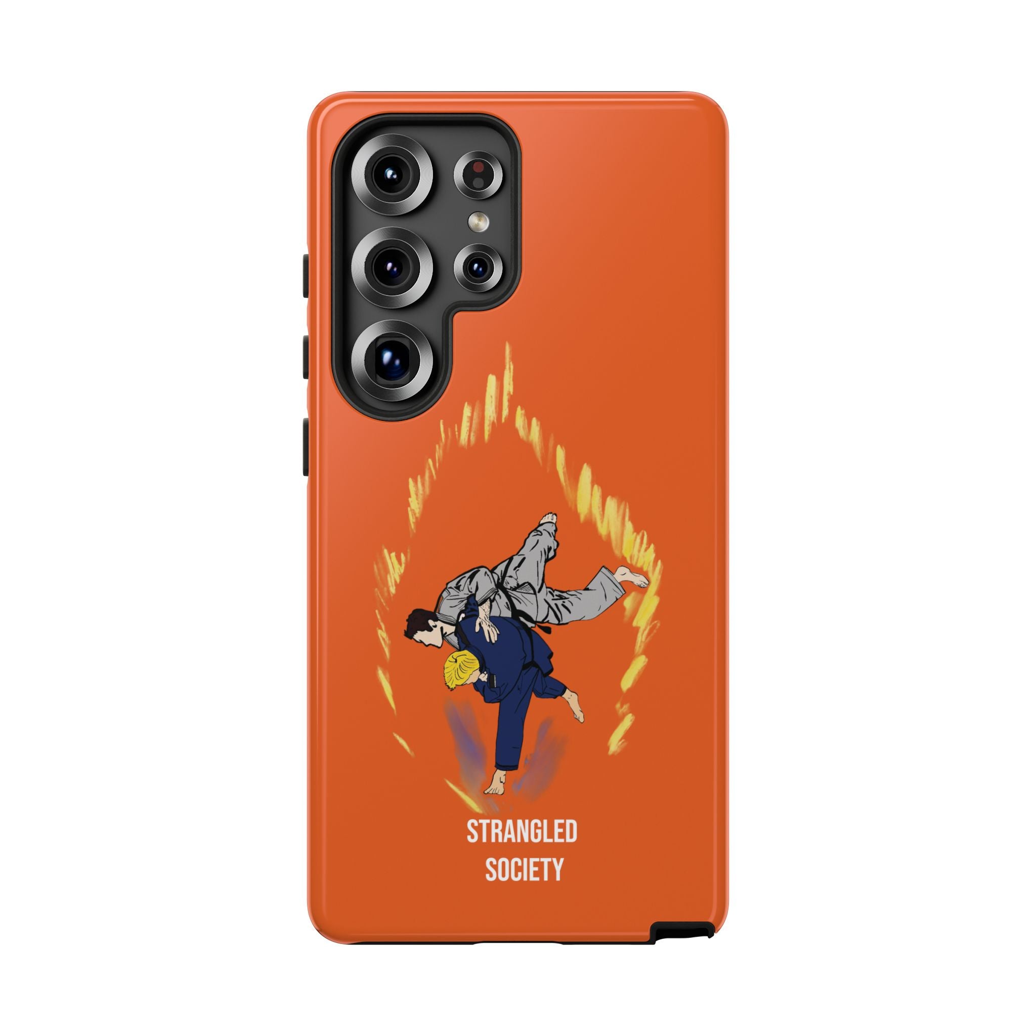 Double Leg Takedown, BJJ Double Leg Takedown Orange DBZ Energy Phone Case