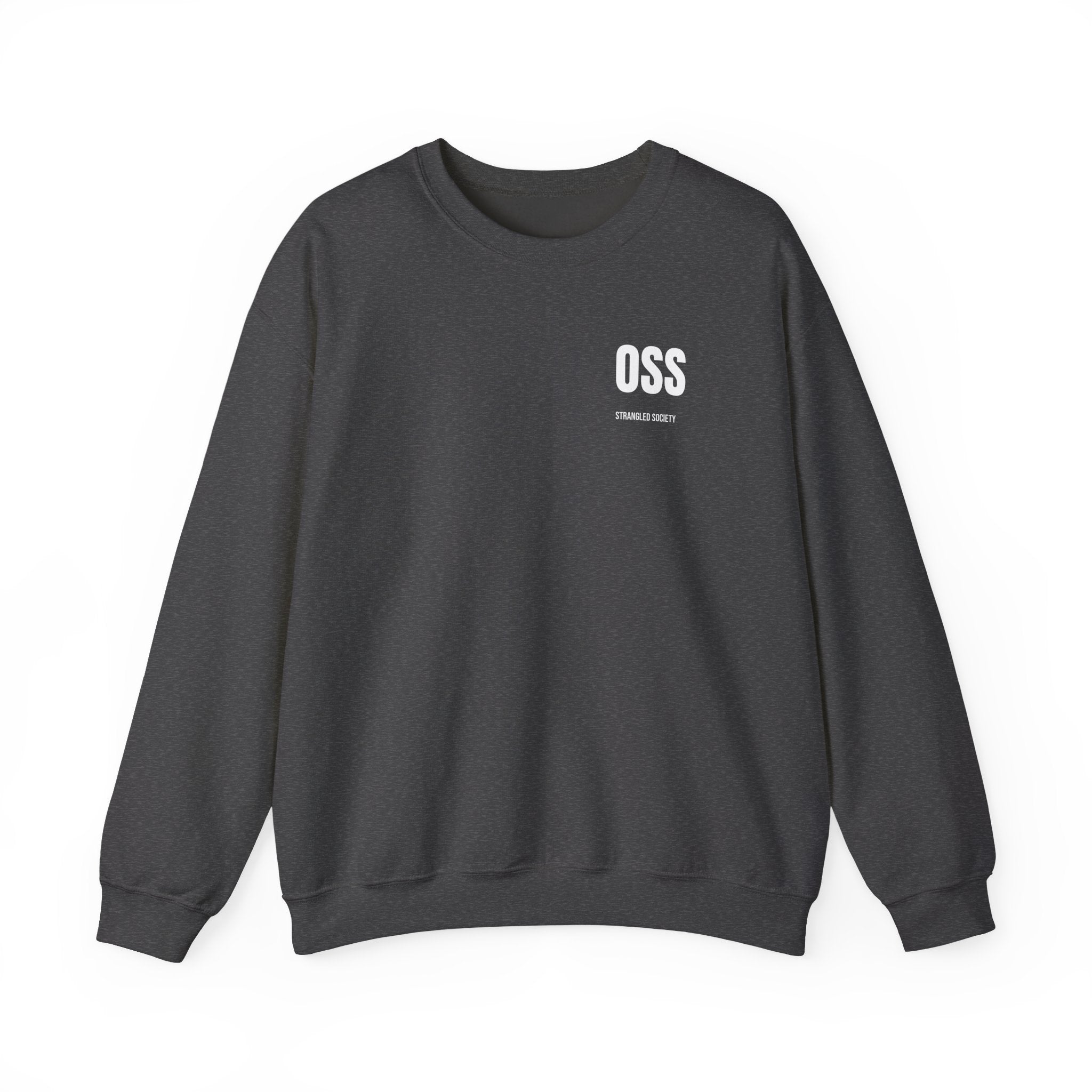 OSS, BJJ White Crewneck Sweatshirt