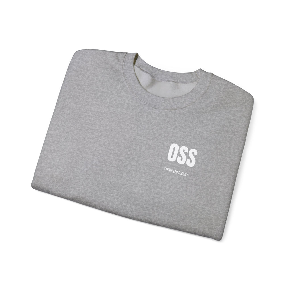 OSS, BJJ White Crewneck Sweatshirt
