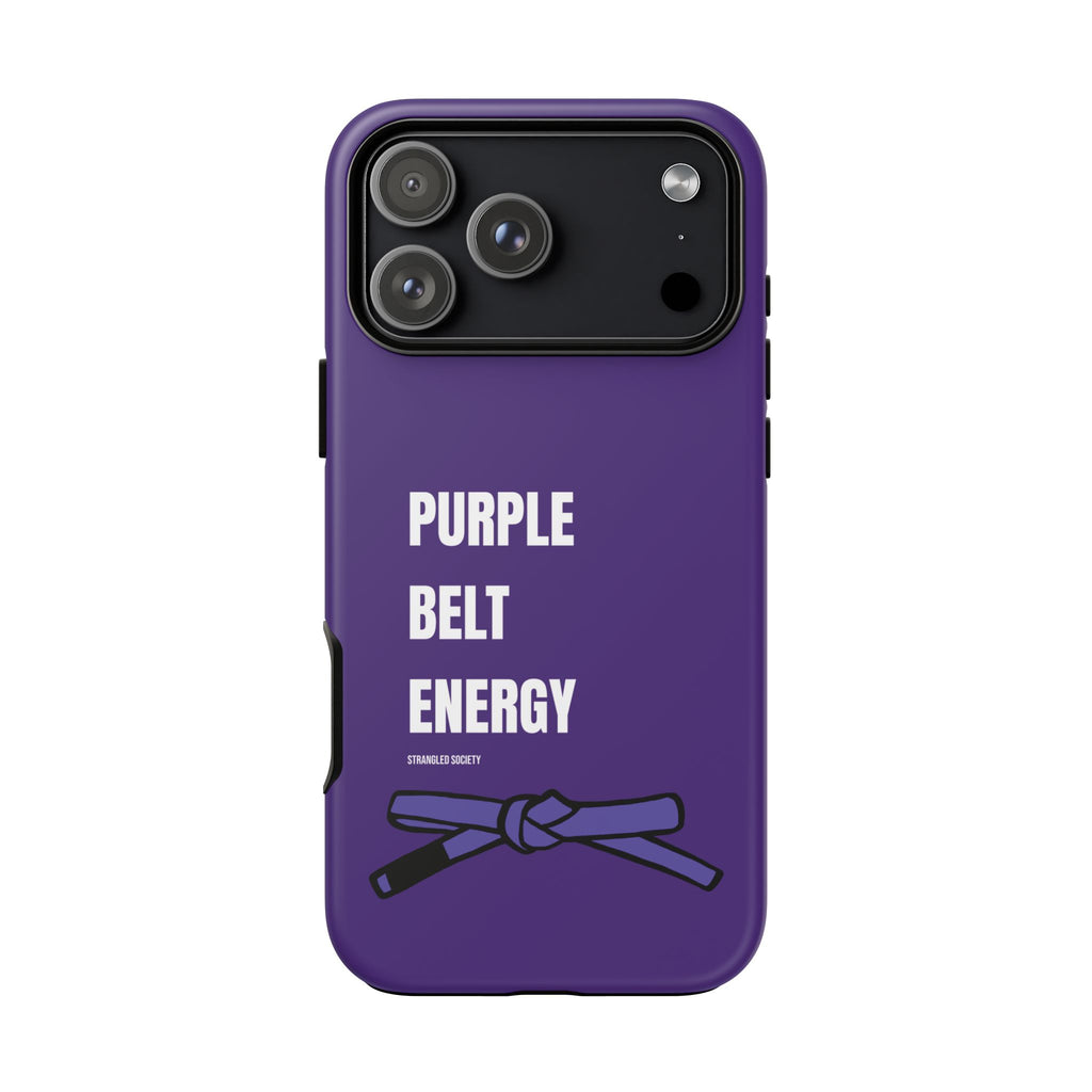 Purple Belt Energy Phone Case, BJJ Purple Belt Phone Case
