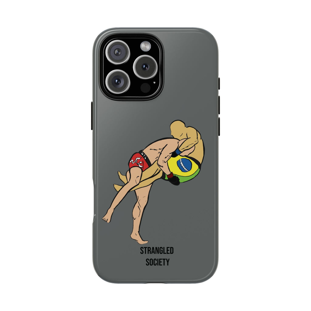 Double Leg Takedown, BJJ Double Leg Takedown Dark Grey Phone Case