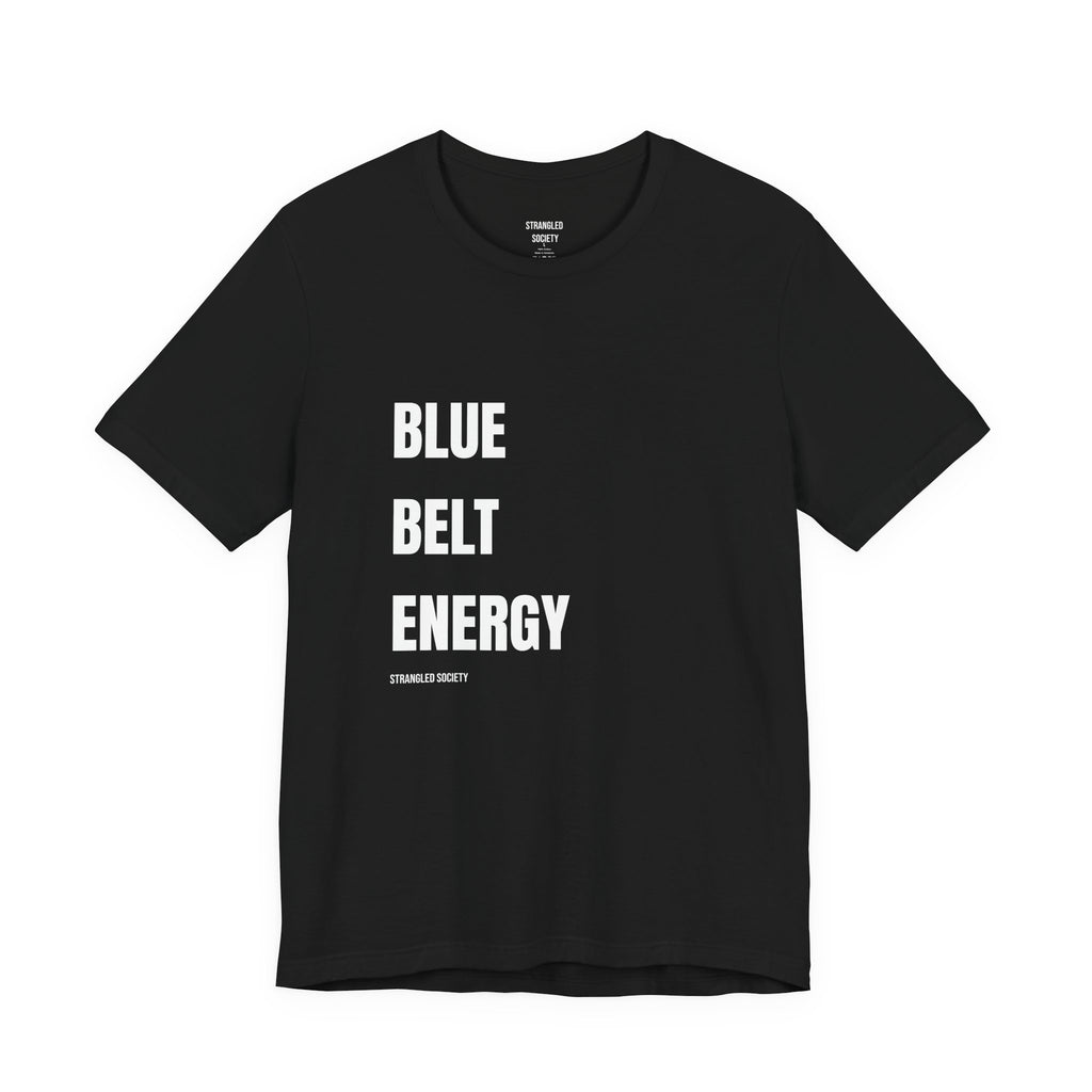 Blue Belt Energy Tee, Minimalist Black Jiu Jitsu T-Shirt