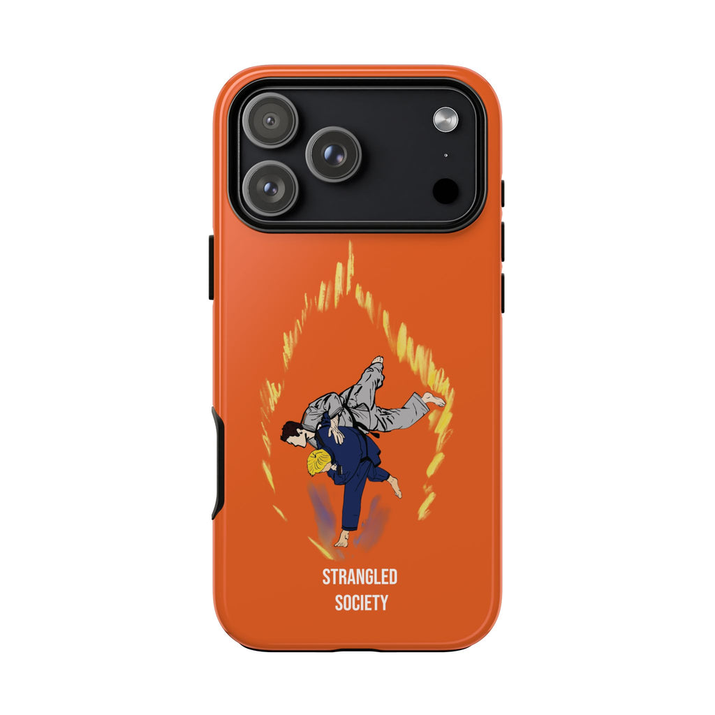 Double Leg Takedown, BJJ Double Leg Takedown Orange DBZ Energy Phone Case